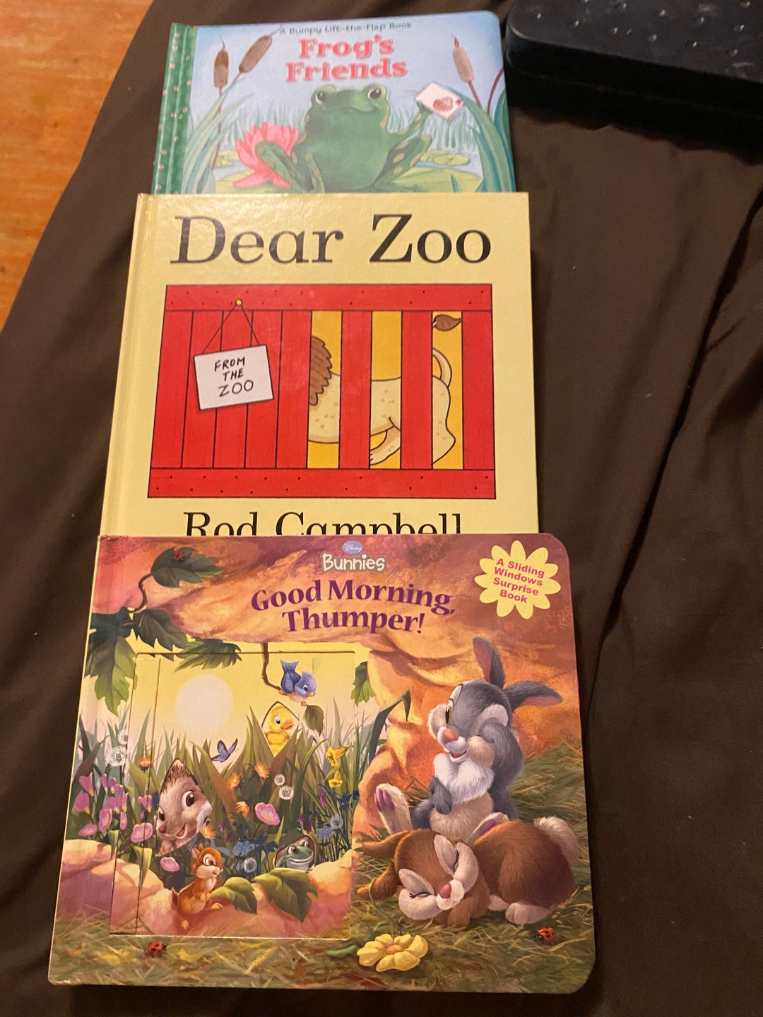 Three Kids Interactive Lift Flap Books Reading Read Disney Bunnies Good ...