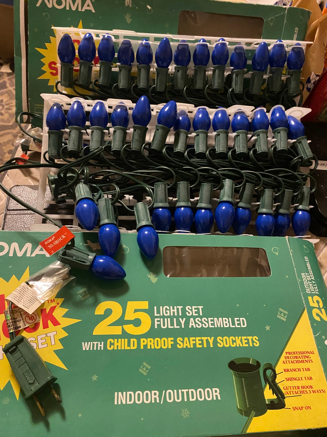 Vintage Noma Christmas Lights 25light Outdoor Set C7.5 Bulbs Etsy