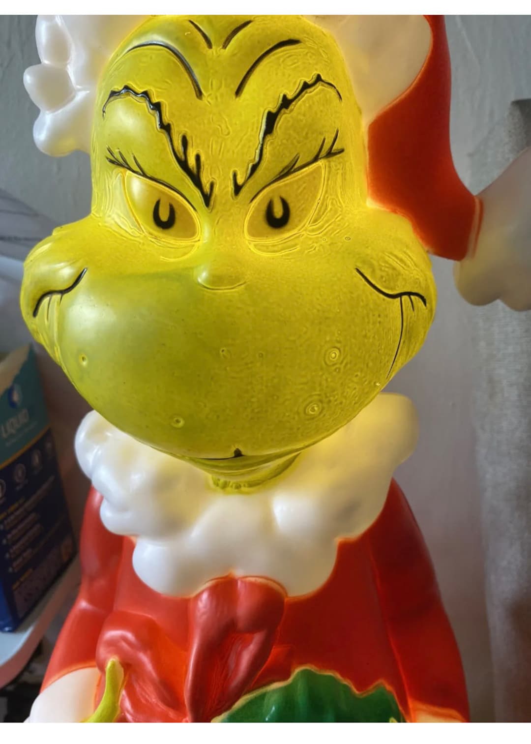 Gemmy Grinch Wreath 24 Christmas Light up Blow Mold Dr. Etsy