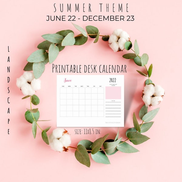 Printable 22 23 Calendar Etsy
