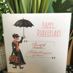 Mary Poppins inspired ‘Happy Diaversary’ Card