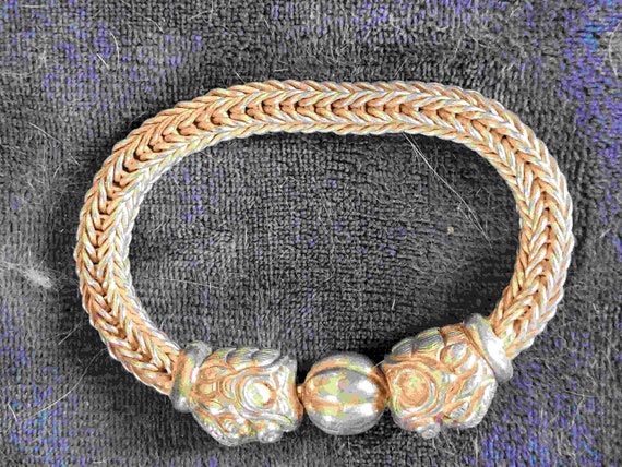 Tibetan bracelet - hollow - silver - image 1