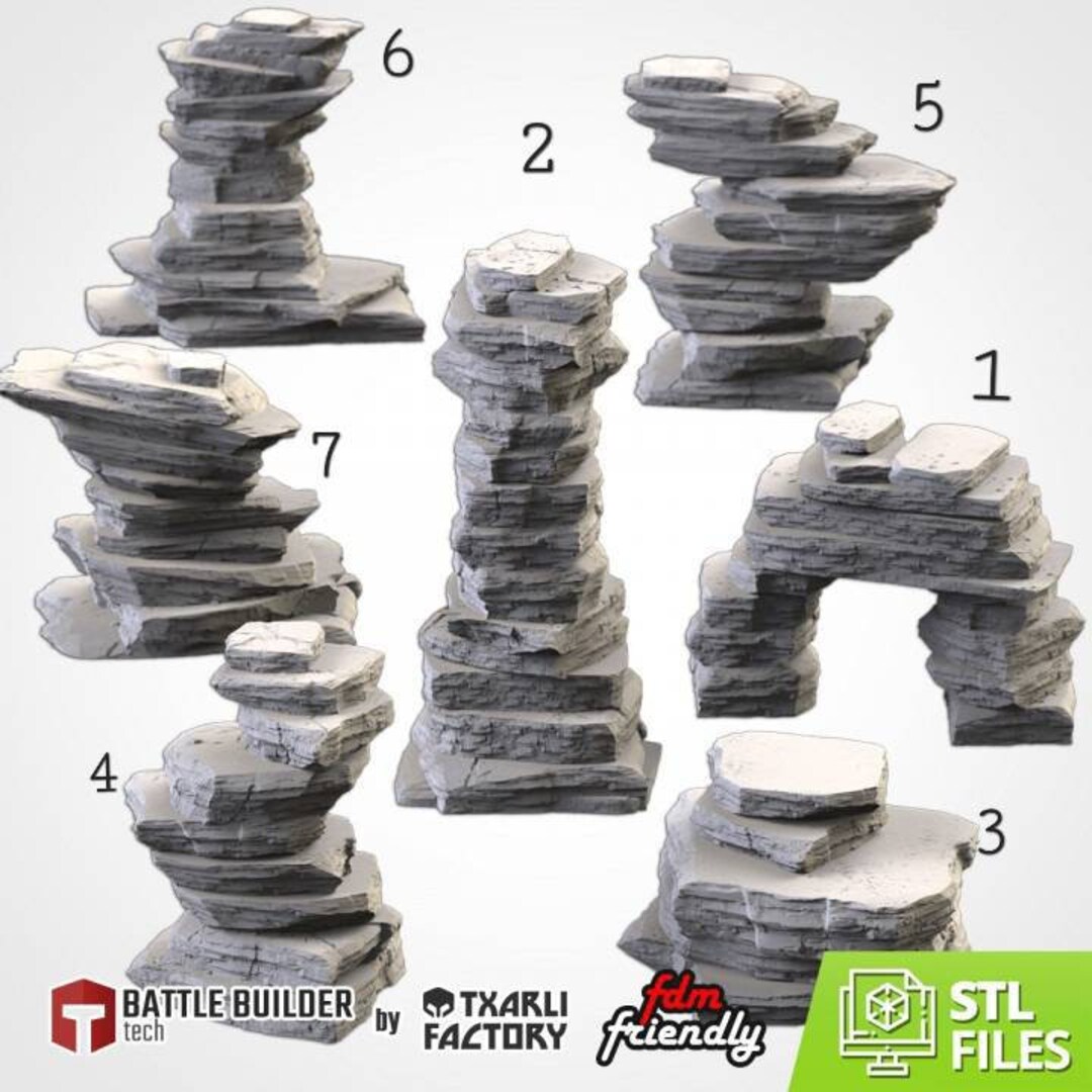 War Gaming Battle Tech Dessert Mountains by Txarli Factory. - Etsy