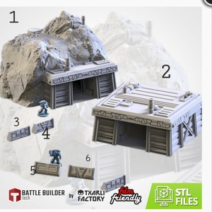 War gaming battle tech terrain bunkers by txarli Factory