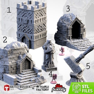 War gaming battle tech dwarf terrain buildings by txarli Factory