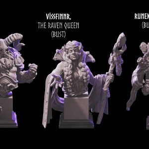 War gaming fantasy dwarf bust figures for painting