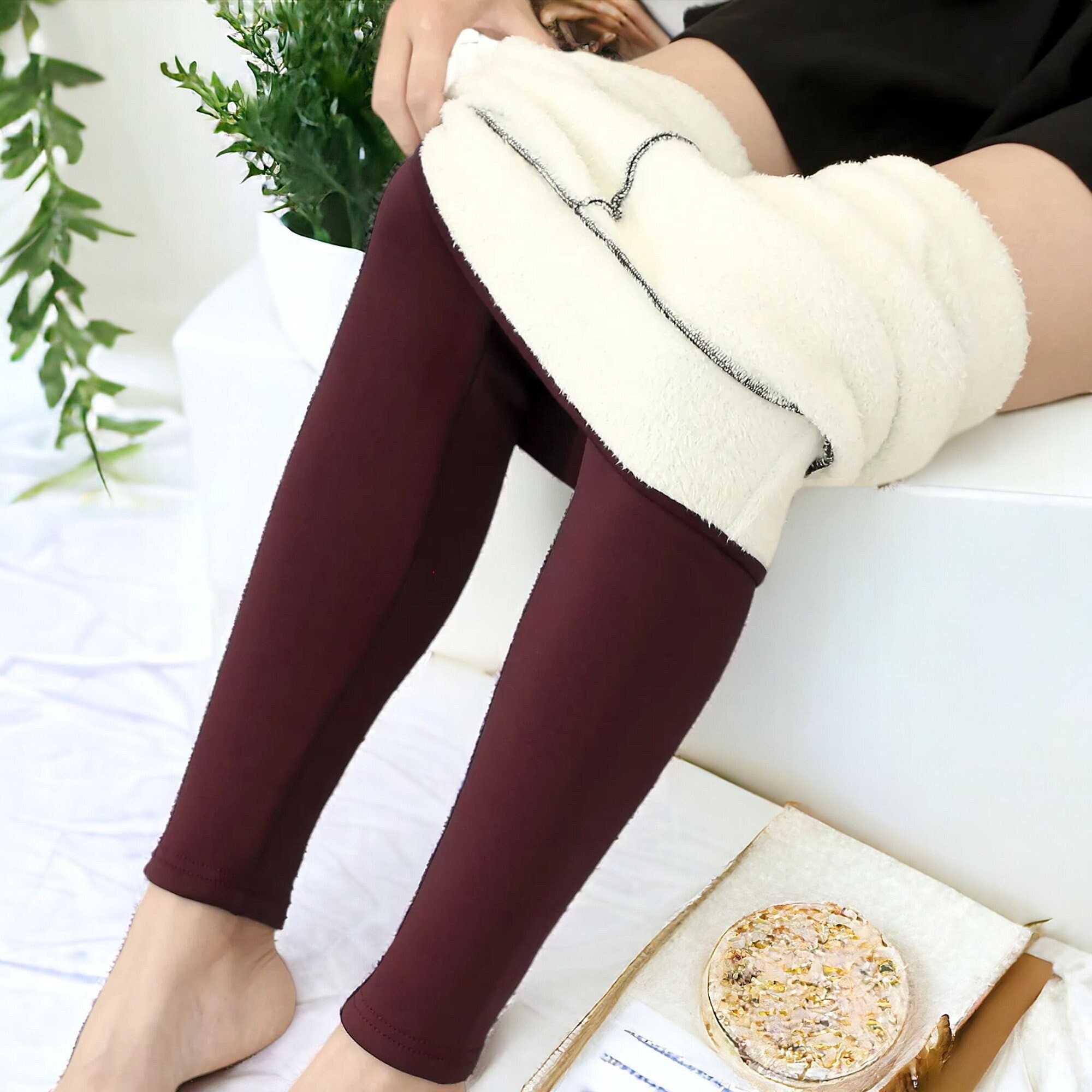 Buy Fleece Lined Leggings Plus Size Online In India -  India