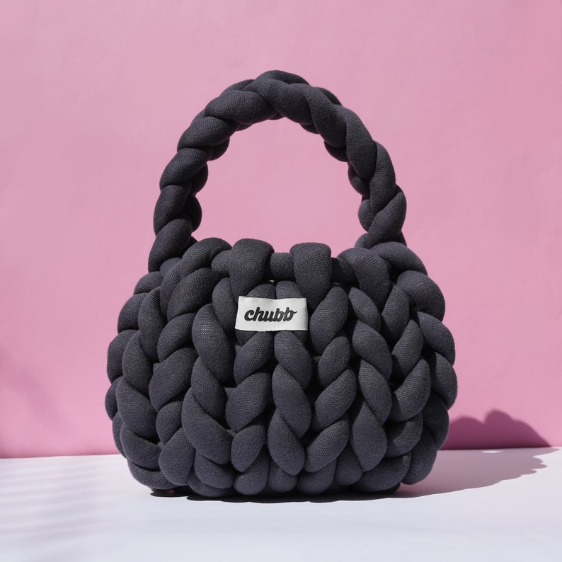 Chubb Black Bag , Sweet Bag, Chubby Bag, Summer Bag, Handmade Bag, Black Bag image 1