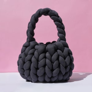 Chubb Black Bag , Sweet Bag, Chubby Bag, Summer Bag, Handmade Bag, Black Bag image 2