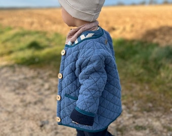 Quilted jacket made of muslin, lightly padded; Transitional jacket