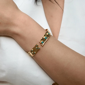 Hammered Gold Cuff Bracelet, Statement Gold Cuff, 22k Gold Plated Cuff, Adjustable Gold Cuff, Hammered Brass Cuff, Handmade Gold Cuff Bangle