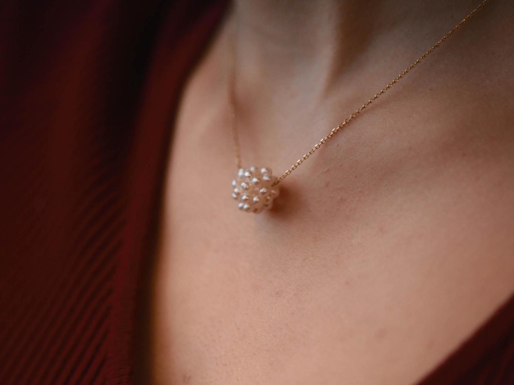 Freshwater Pearl Ball Necklace