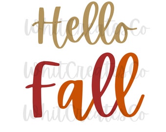 Hello Fall SVG, svg, png, herbst, digitaler Download, Hello Fall PNG, Herbst png