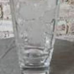 Vintage Irena Of Poland Crystal Glass Vase Iris Design Excellent Quality Very Heavy
