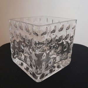 MCM Style Scandinavian Vintage Cube Bubble Vase As New