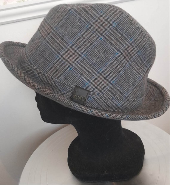 Scala Quality Handmade Wool Blend Check Hat L/XL … - image 3