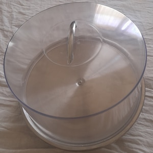 Vintage Winco Stainless Steel Round Cake Stand Display Platter Pastry Stand