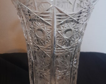 チェコ ボヘミアン ハンドカット クリスタル クイーンズ レース 鋸歯