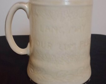 Vintage 1940s Pair of Sandland Ware Mugs with Gold Trim and Script