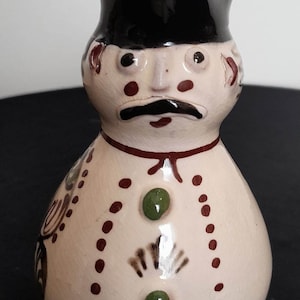 Art Pottery Hungarian Miska Jug Traditional Solider Design Funneled Spout As New