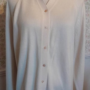 Mid Century Erley by Orlon Quality Cream Cardigan Size M/L