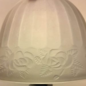 Vintage Mid Century Frosted Glass Shades with Rose Detail 3 Available Price for One Shade