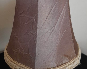 Oyster Brown Silk Mini Bell Clip On Table/Chandelier Lampshade