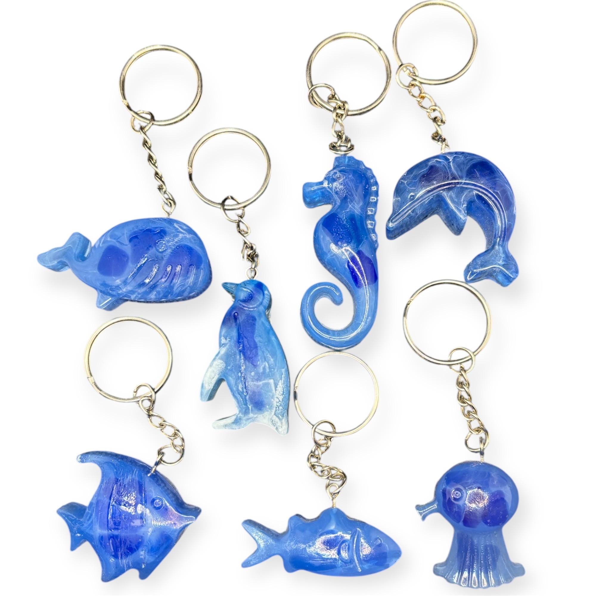 Blue Dolphin Keyring - Etsy