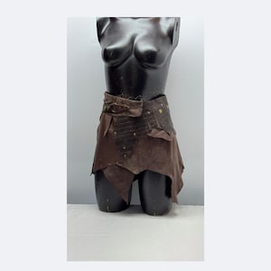 Leather Skirt - Handmade Fringe Festival Belt - Cosplay Outfit - Adjustable (XS S M L XL)