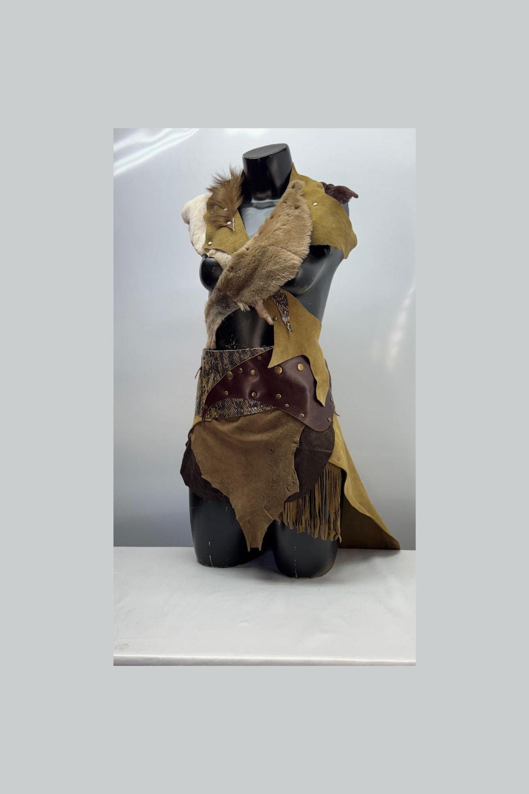Handmade Leather Warrior Costume Set, Fantasy Cosplay Outfit, Viking ...