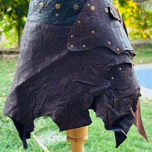Leather Skirt - Handmade Fringe Festival Belt - Cosplay Outfit - Adjustable (XS S M L )