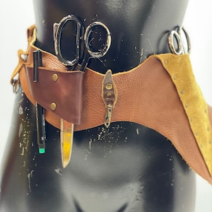 Leather Tool Belt: Hairdressing Scissor Holster, Craft Tool Pouch