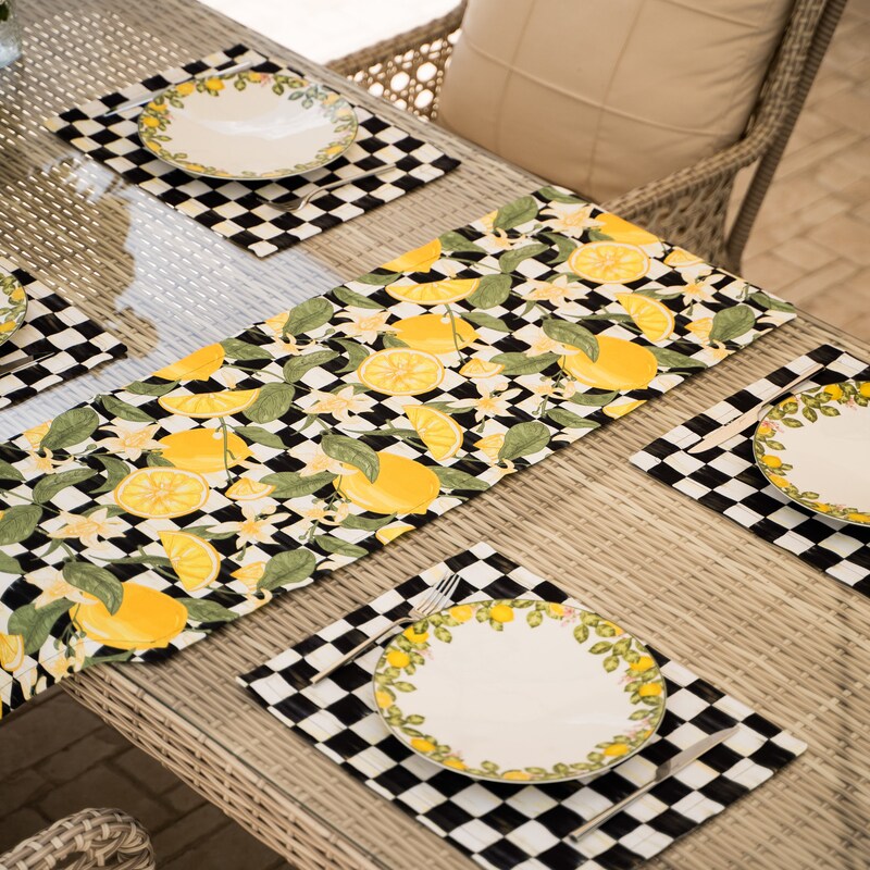 Fashion Checkered Cotton Place Mats Sets (Multicolor) main image 1