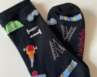 Socken„Handwerker“ Maruschko Socks,Damen und Herren Größe 36-40,41-43 und 44-47, Baumwolle,Polyamid,Elasthan