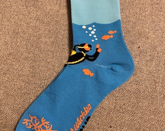 Socken„Taucher  “ Maruschko Socks, Damen und Herren Größe 37-41, 42-45 und 46-49 Baumwolle,Polyamid,Elasthani
