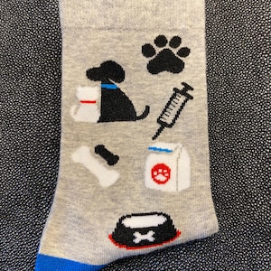 Calzini &quot;Veterinario grigio chiaro screziato&quot; Calzini Maruschko, taglie da donna e da uomo 36-41, 42-45 e 46-49, cotone, poliammide, elastan