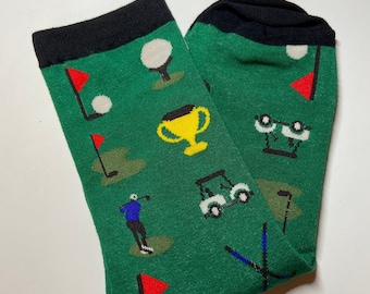Golf Unisex Socken „Golfplatz“ Maruschko Socks, zwei verschiedene Größen 36-41 und 42-45 Baumwolle,Polyamid,Elasthan