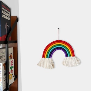 Rainbow Macrame Wall Hanging: Handmade Nursery Decor