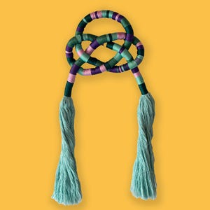 Made-to-Order Knot Wrapped Fiber Art: Cotton Rope Wall Hanging