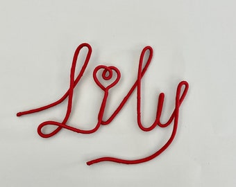 Wire Cotton Name- Rope Wrapped Hand Written Customized Name For Valentines Day