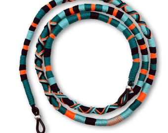 Boho Rope Colorful Eyeglass Cord, Handmade Sunglasses Chain, Black Blue Eyewear Strap, Glasses Holder
