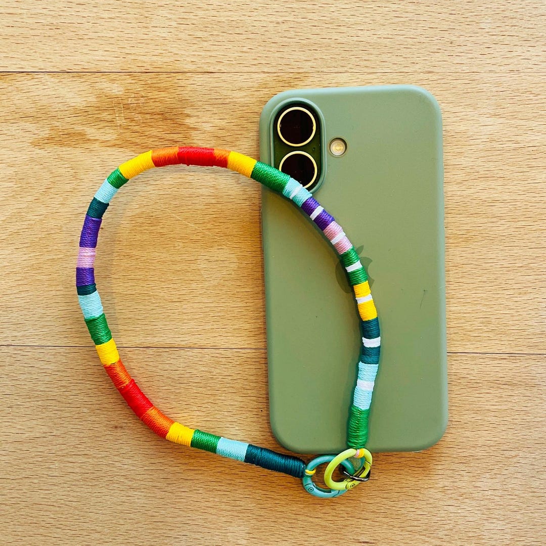 Handphone Hand Rope Rainbow Phone Rope Wrist Strap, Handmade Phone Charm, Boho Accessory - Etsy