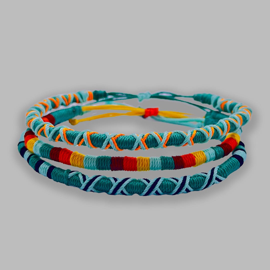String Rope Bracelets Rope Bracelet, Adjustable Friendship Bracelets, Handmade String, Custom ...
