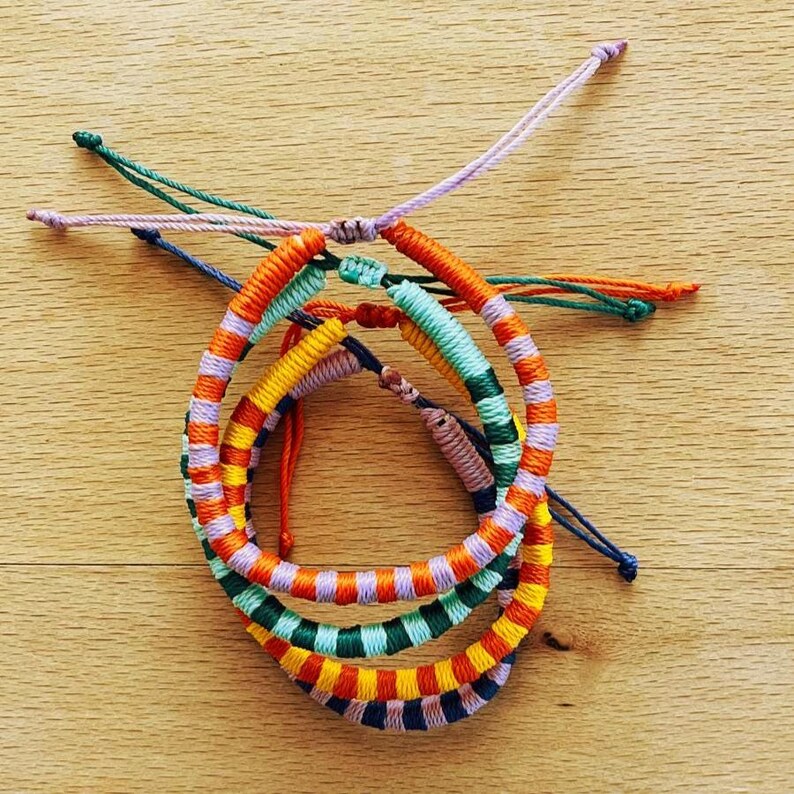 String Rope Bracelets Rope Bracelet, Adjustable Friendship Bracelets, Handmade String, Custom ...