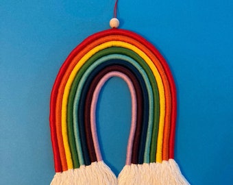 Rainbow Macrame Wall Hanging - Nursery Decor