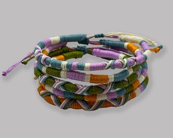 Braided Rope Bracelet Set: Boho Friendship Jewelry, Custom Fit