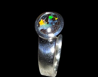 Queensland Opal Liebesblitze Ring in Silber