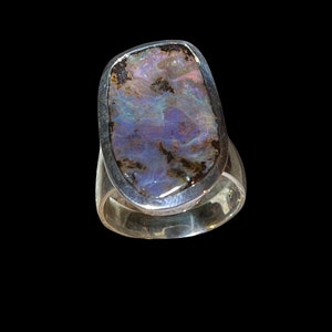 Queensland Mega Opal Ring in Silber Bild 7