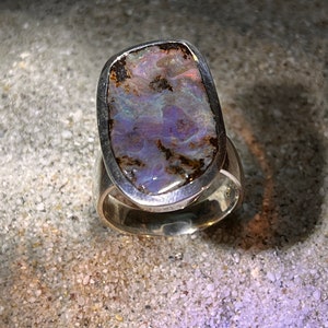 Queensland Mega Opal Ring in Silber Bild 5