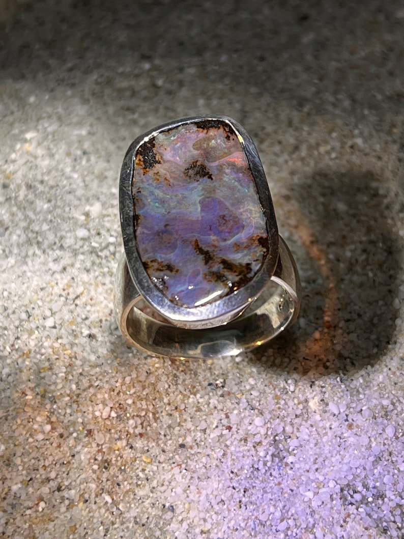 Queensland Mega Opal Ring in Silber Bild 5